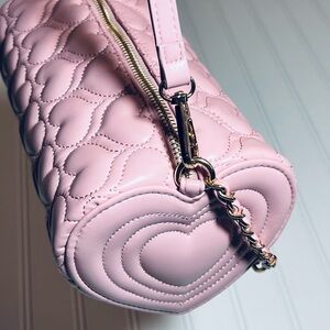 Pink Quilted Heart-Shaped Women's Bag NWT